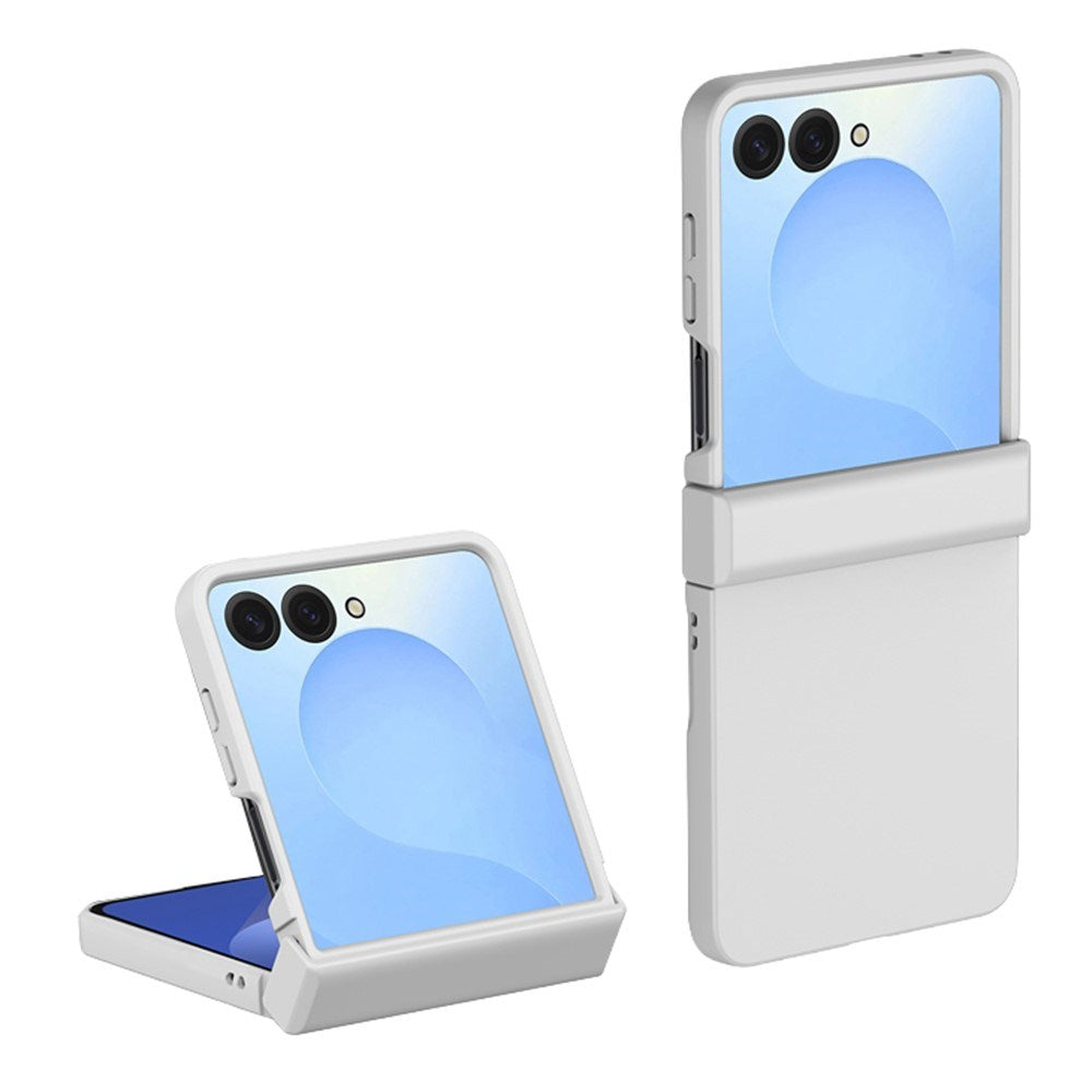 Samsung Galaxy Z Flip8 EIDERWOOD Hard Plastic Case with Hinge - White