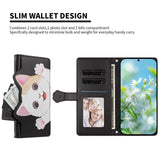 iPhone 14 / 13 Flipcase with 3D Cat Ears - Card Holder & Stand Function - Black