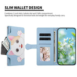 iPhone 14 / 13 Flipcase with 3D Cat Ears - Card Holder & Stand Function - Blue