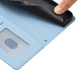 iPhone 16 Flipcase with 3D Cat Ears - Card Holder & Stand Function - Blue