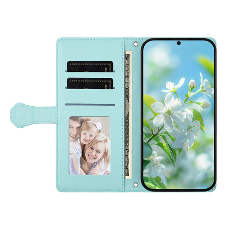 iPhone 18 Pro Max / 17 Pro Max Flipcase with 3D Cat Ears - Card Holder & Stand Function - Turquoise