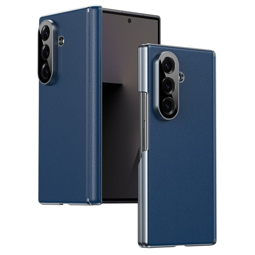 Samsung Galaxy Z Fold8 Faux Leather Back Case - Blue