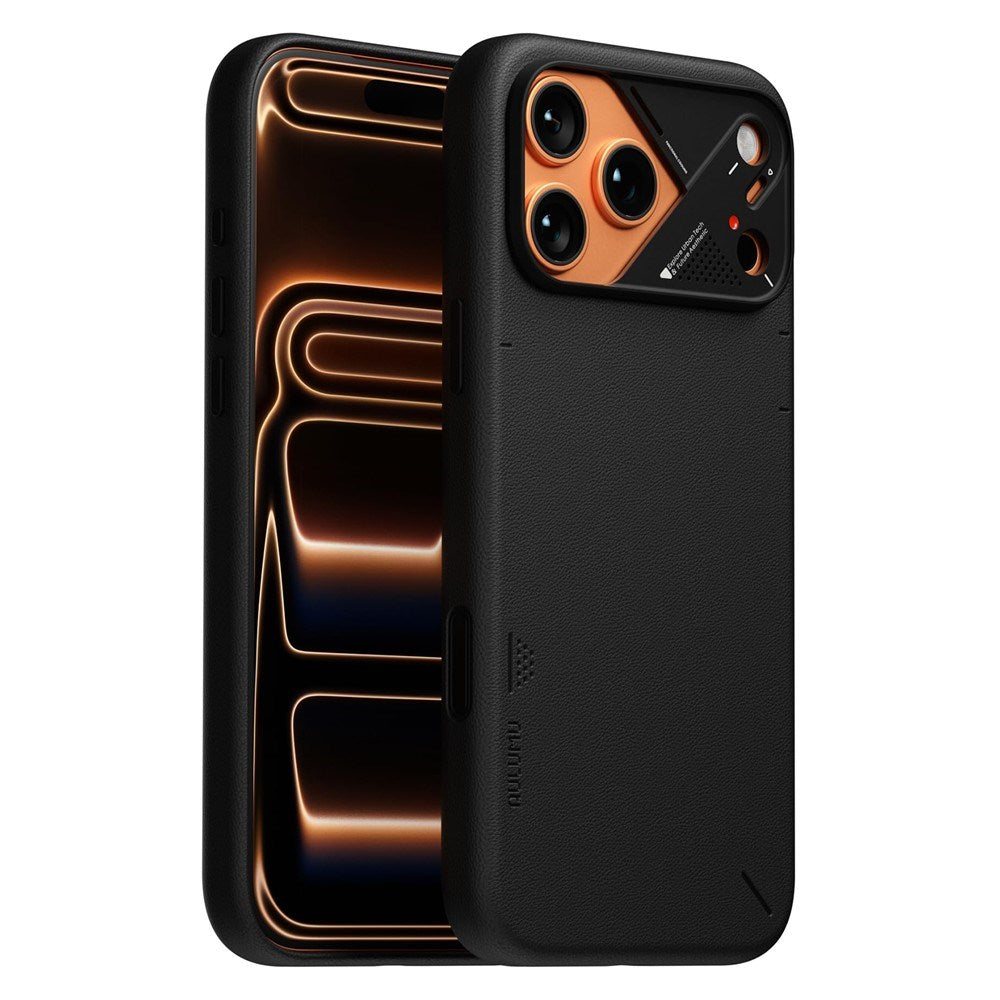 iPhone 17 Pro AULUMU Faux Leather Case - MagSafe Compatible - Black