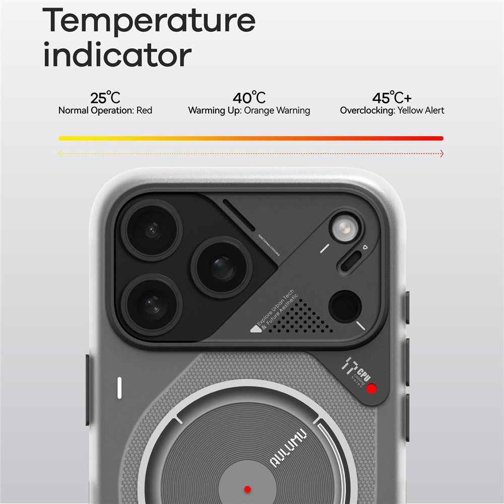 iPhone 17 Pro Max AULUMU Luminous Flexible Plastic Case - MagSafe Compatible - Black
