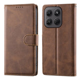 Motorola Moto G47 / G37 EIDERWOOD Leather Flip Cover with Wallet & Strap - Brown