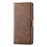 Motorola Moto G47 / G37 EIDERWOOD Leather Flip Cover with Wallet & Strap - Brown