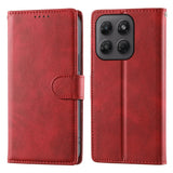 Motorola Moto G47 / G37 EIDERWOOD Leather Flip Cover with Wallet & Strap - Red
