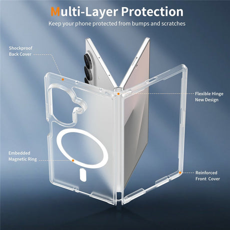Samsung Galaxy Z Fold8 Ultra Matte Flexible Plastic Case - MagSafe Compatible - Transparent