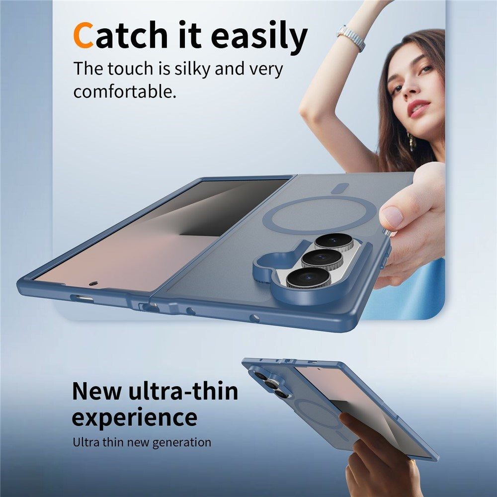 Samsung Galaxy Z Fold8 Matte Flexible Plastic Case - MagSafe Compatible - Blue