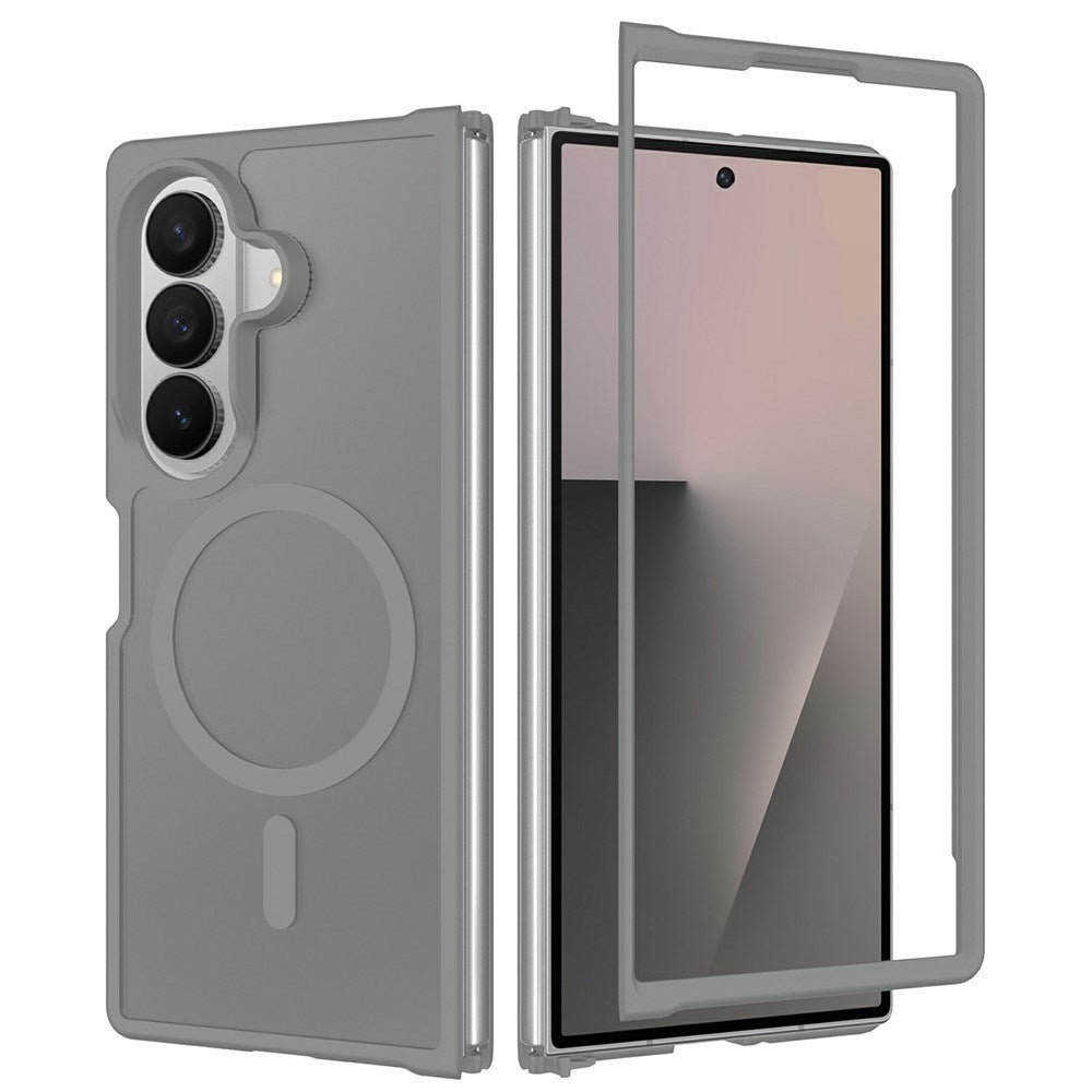 Samsung Galaxy Z Fold8 Matte Flexible Plastic Case - MagSafe Compatible - Grey