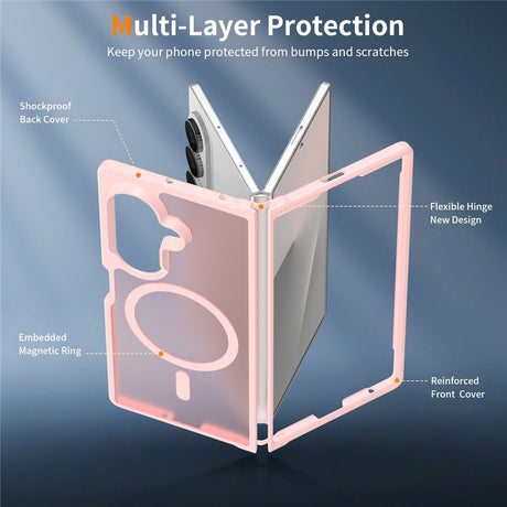 Samsung Galaxy Z Fold8 Ultra Matte Flexible Plastic Case - MagSafe Compatible - Pink