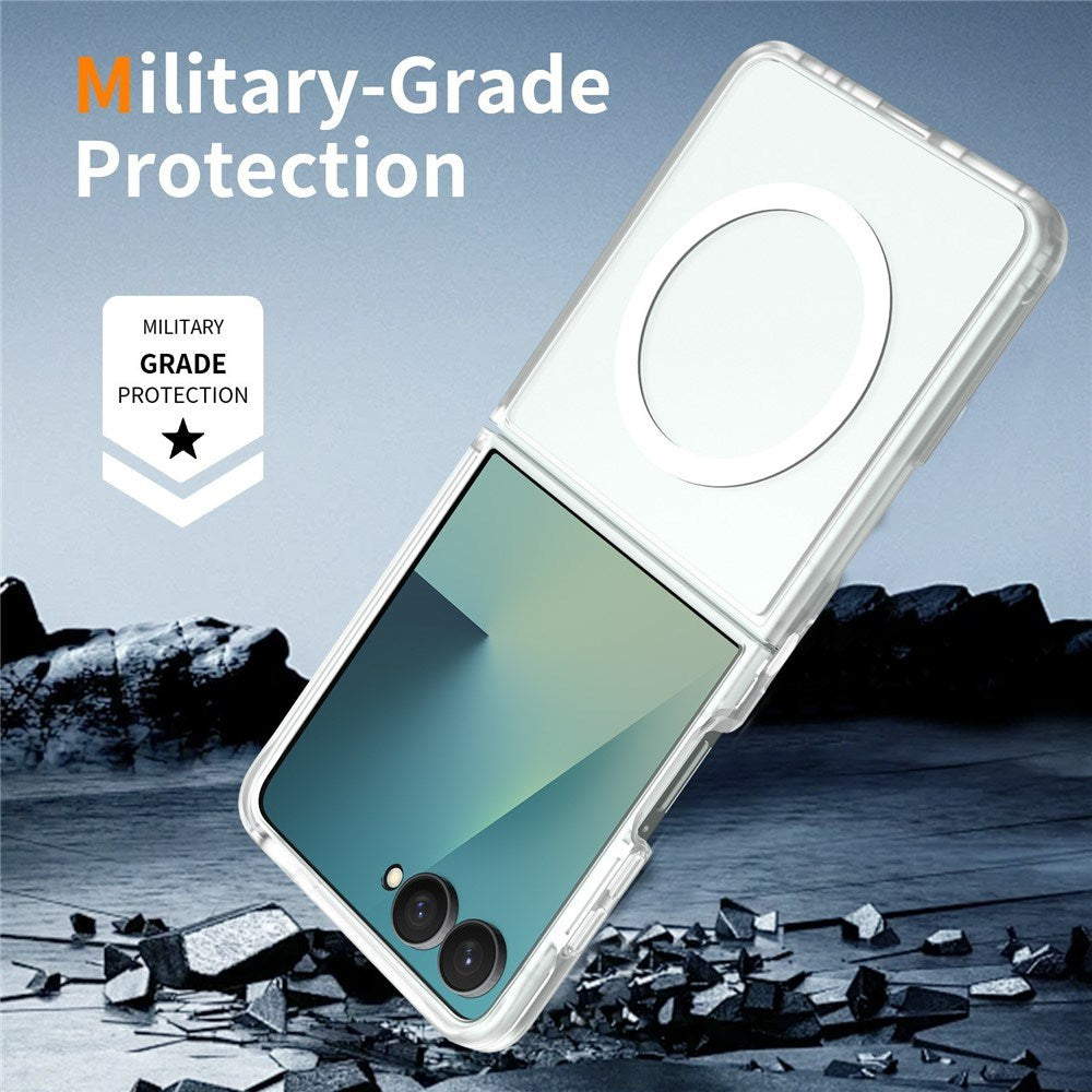 Samsung Galaxy Z Flip8 Matte Flexible Plastic Case - MagSafe Compatible - Transparent