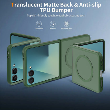 Samsung Galaxy Z Flip8 Matte Flexible Plastic Case - MagSafe Compatible - Green