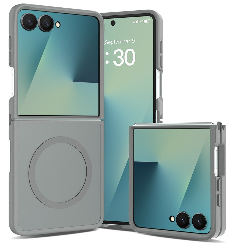 Samsung Galaxy Z Flip8 Matte Flexible Plastic Case - MagSafe Compatible - Grey