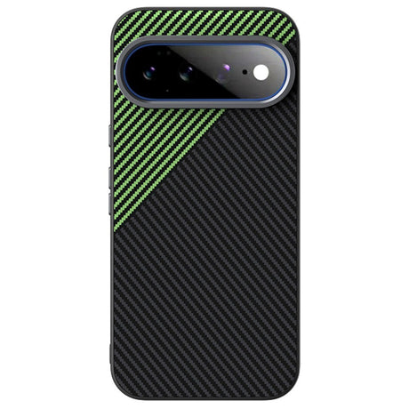 Google Pixel 11 Pro XL ABEEL Hybrid Case with Carbon Fiber Texture - Black / Green