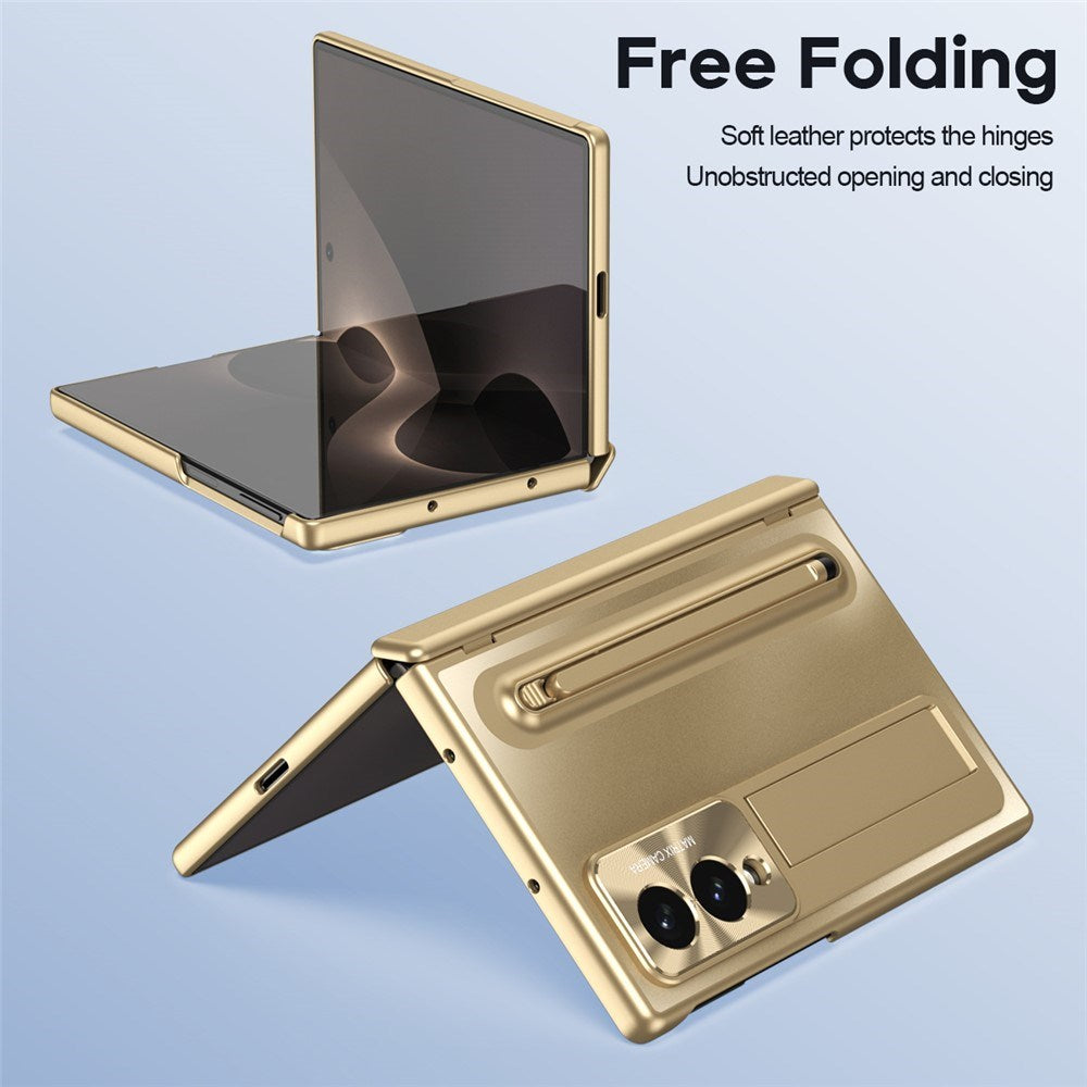 Samsung Galaxy Z Fold8 EIDERWOOD Case with Stylus Pen & Kickstand - Gold