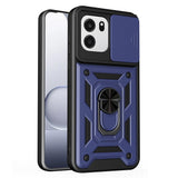 OnePlus Nord CE6 EIDERWOOD Hybrid Tough Case with Kickstand & Cam Slider - Blue