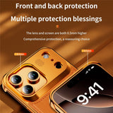 iPhone 17 Pro EIDERWOOD Stylish Metal Case with Faux Leather - Black