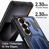 Samsung Galaxy Z Fold8 Ultra / Fold7 EIDERWOOD Tough Case with Built-in Kickstand - MagSafe Compatible - Black / Blue