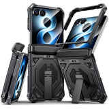 Samsung Galaxy Z Flip8 / Flip7 EIDERWOOD Tough Case with Built-in Kickstand - MagSafe Compatible - Black