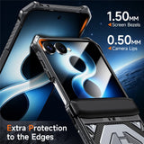 Samsung Galaxy Z Flip8 / Flip7 EIDERWOOD Tough Case with Built-in Kickstand - MagSafe Compatible - Black / Grey
