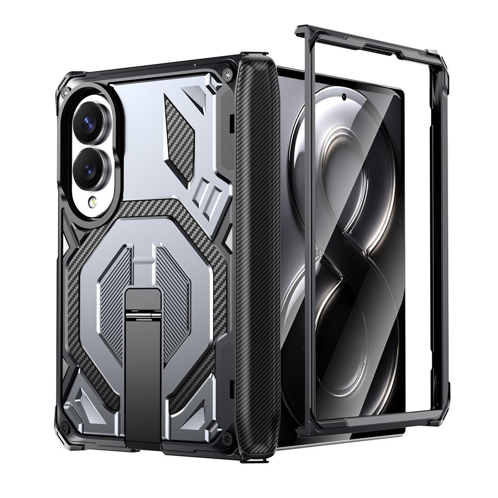 Samsung Galaxy Z Fold8 EIDERWOOD Tough Case with Built-in Kickstand - MagSafe Compatible - Black / Grey