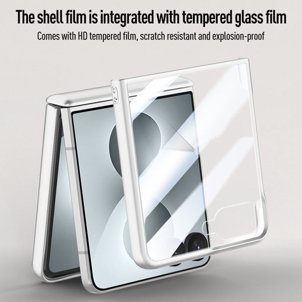 Samsung Galaxy Z Flip8 EIDERWOOD Case - Built-in Screen Protection & Stand Function - Blue