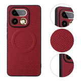 Realme 16 Pro+ EIDERWOOD Hybrid Carbon Case - MagSafe Compatible - Red