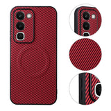 Realme C100 EIDERWOOD Hybrid Carbon Case - MagSafe Compatible - Red