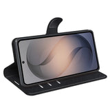 Samsung Galaxy S26 FE EIDERWOOD Flip Case with Card Holder & Stand Function - Black