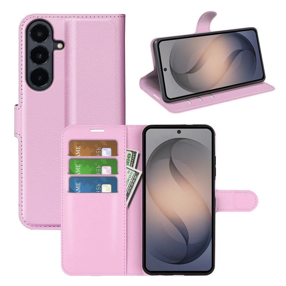 Samsung Galaxy S26 FE EIDERWOOD Flip Case with Card Holder & Stand Function - Pink