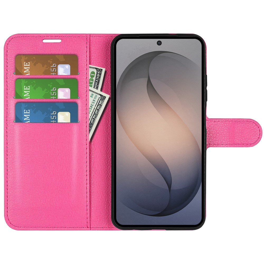 Samsung Galaxy S26 FE EIDERWOOD Flip Case with Card Holder & Stand Function - Hot Pink