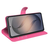 Samsung Galaxy S26 FE EIDERWOOD Flip Case with Card Holder & Stand Function - Hot Pink