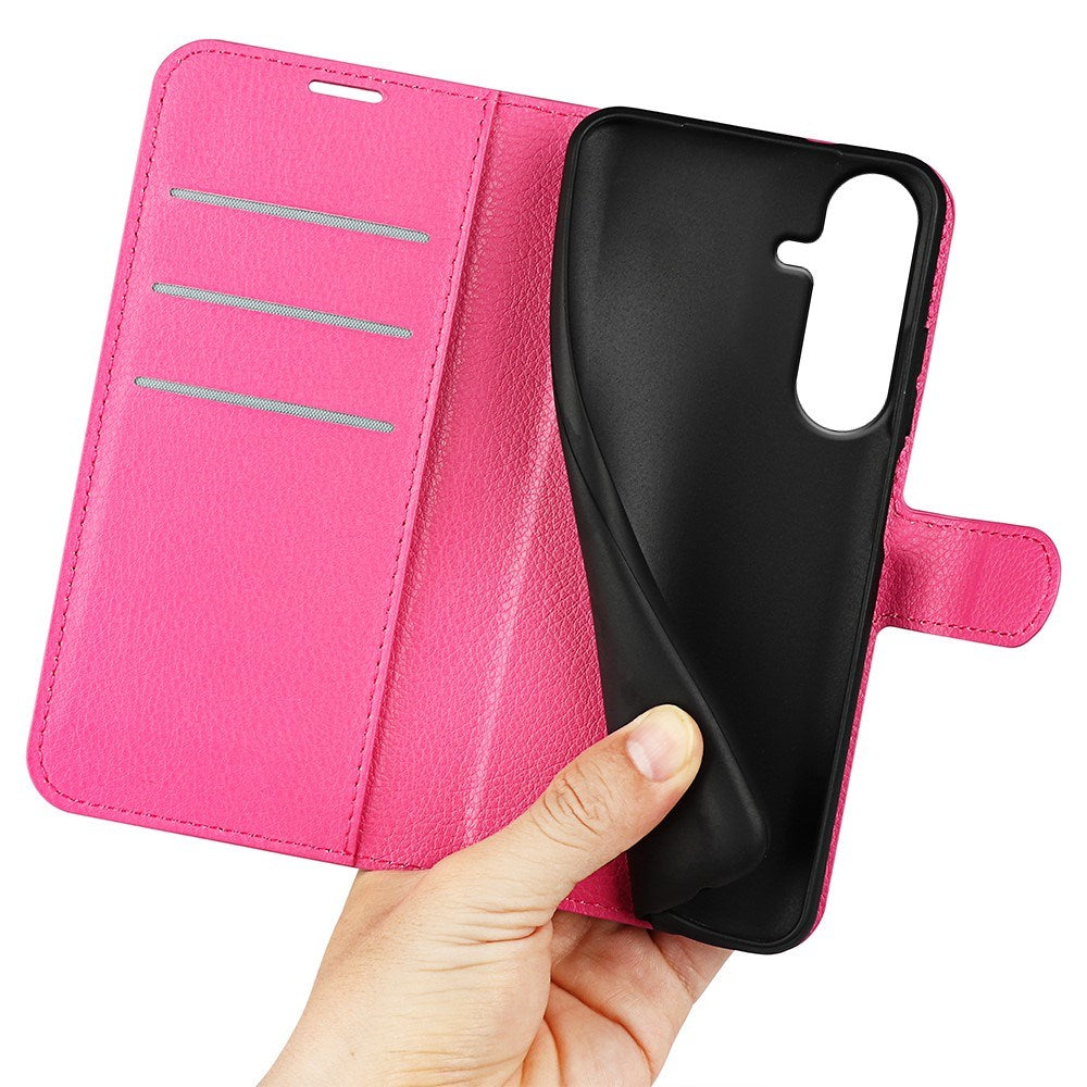 Samsung Galaxy S26 FE EIDERWOOD Flip Case with Card Holder & Stand Function - Hot Pink