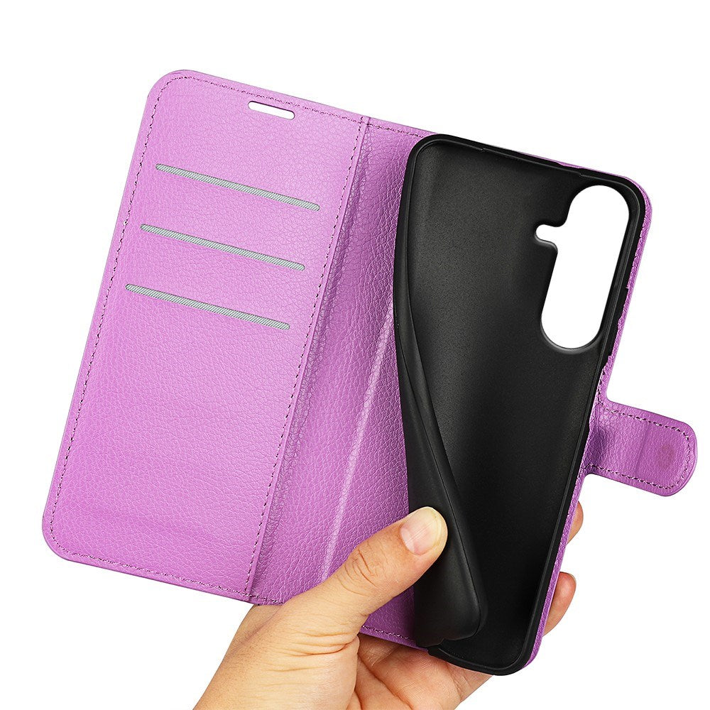 Samsung Galaxy S26 FE EIDERWOOD Flip Case with Card Holder & Stand Function - Purple
