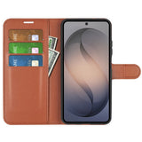 Samsung Galaxy S26 FE EIDERWOOD Flip Case with Card Holder & Stand Function - Brown