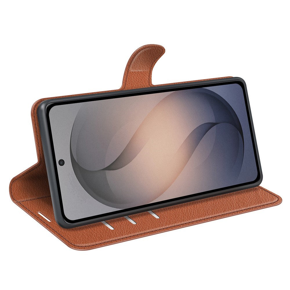 Samsung Galaxy S26 FE EIDERWOOD Flip Case with Card Holder & Stand Function - Brown