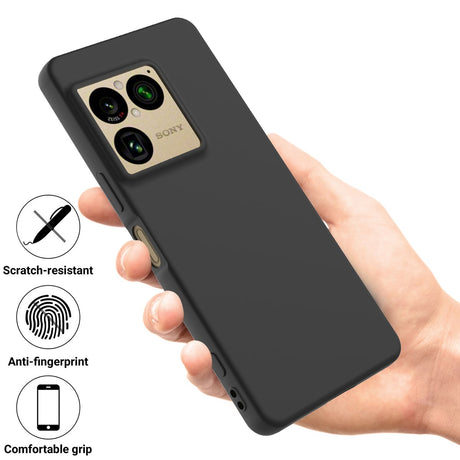 Sony Xperia 1 VIII EIDERWOOD Lined Silicone Case with Strap - Black