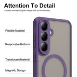 Samsung Galaxy S26 FE EIDERWOOD Mat Hybrid Case - MagSafe Compatible - Transparent / Purple