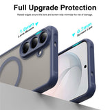Samsung Galaxy S26 FE EIDERWOOD Mat Hybrid Case - MagSafe Compatible - Transparent / Blue