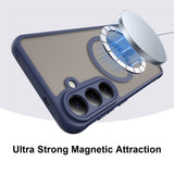 Samsung Galaxy S26 FE EIDERWOOD Mat Hybrid Case - MagSafe Compatible - Transparent / Blue