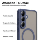 Samsung Galaxy S26 FE EIDERWOOD Mat Hybrid Case - MagSafe Compatible - Transparent / Blue
