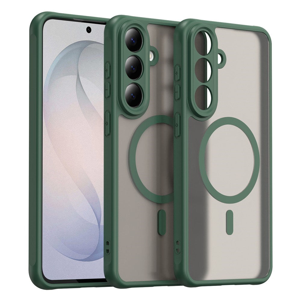 Samsung Galaxy S26 FE EIDERWOOD Mat Hybrid Case - MagSafe Compatible - Transparent / Green