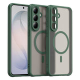 Samsung Galaxy S26 FE EIDERWOOD Mat Hybrid Case - MagSafe Compatible - Transparent / Green