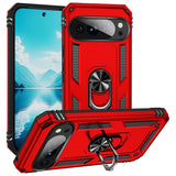 Google Pixel 11 / 11 Pro EIDERWOOD Tough Case with 360 Rotatable Kickstand - Red