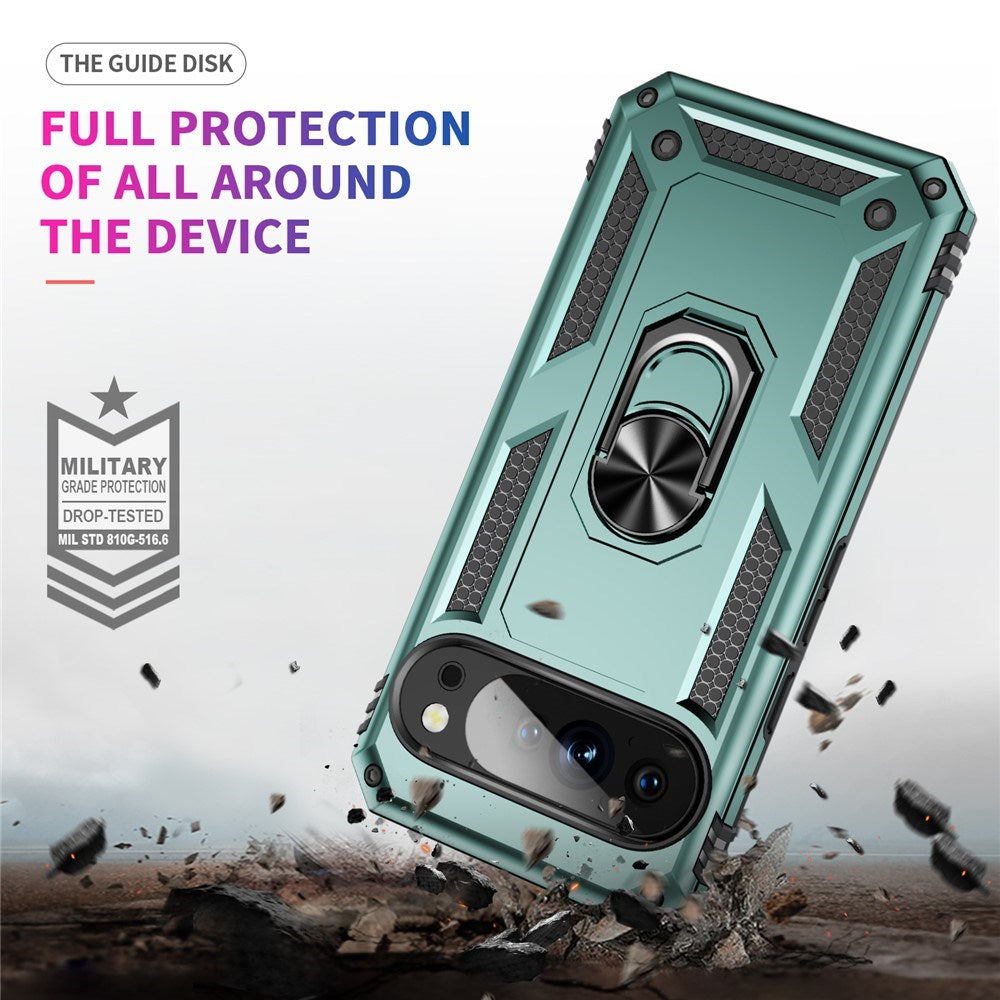 Google Pixel 11 / 11 Pro EIDERWOOD Tough Case with 360 Rotatable Kickstand - Turquoise