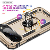Google Pixel 11 Pro XL EIDERWOOD Tough Case with 360 Rotatable Kickstand - Gold
