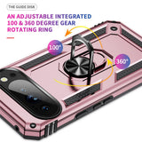 Google Pixel 11 Pro XL EIDERWOOD Tough Case with 360 Rotatable Kickstand - Rose Gold