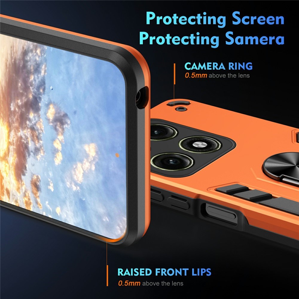 Motorola Edge 70 Pro EIDERWOOD Magnetic Hybrid Rugged Case with Kickstand - Orange