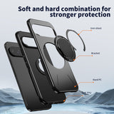 Google Pixel 11 / 11 Pro EIDERWOOD Hybrid Plastic Case with Rotating Kickstand - MagSafe Compatible - Black